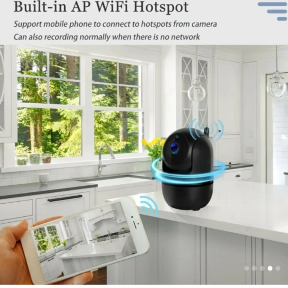 1080P HD WiFi Smart Night Vision Camera - 350° Wireless IP Surveillance CCTV